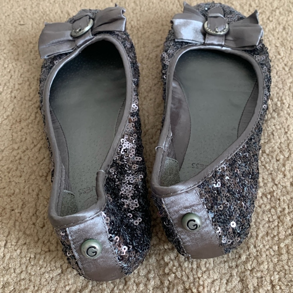 Guess silver sequin ballet flats